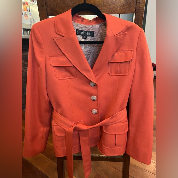 Kasper Jackets & Blazers - Orange Kasper Blazer Jacket Petite 8